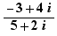 (-3+4i)/(5+2i)