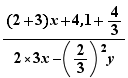 ((2+3)x+4,1+4/3)/(2*3x-(...