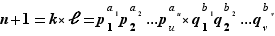 n+1=k*ℓ=p_1^a_1p_2^a_2.....