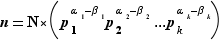 n=N*(p_1^α_1-β_1p_2^α_2-...