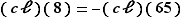 (cℓ)(8)=-(cℓ)(65)