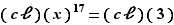 (cℓ)(x)^17=(cℓ)(3)