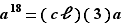 a^18=(cℓ)(3)a