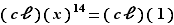 (cℓ)(x)^14=(cℓ)(1)