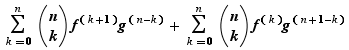 ∑_k=0^n|(n)(k)|f^(k+1)g^...