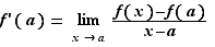 f'(a)=limite_x→a(f(x)-f(...