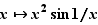 x↦x² sin (1/x)
