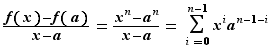 (f(x)-f(a))/(x-a)=(x^n-a...