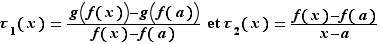 τ_1(x)=(g(f(x))-g(f(a)))...